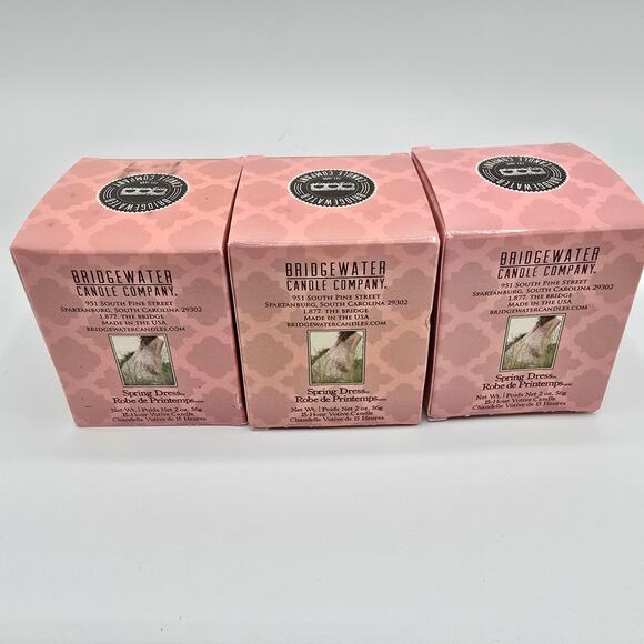 Bridgewater Candle Company Spring Dress Votive Candle lot of 3 NIB - Picture 2 of 4